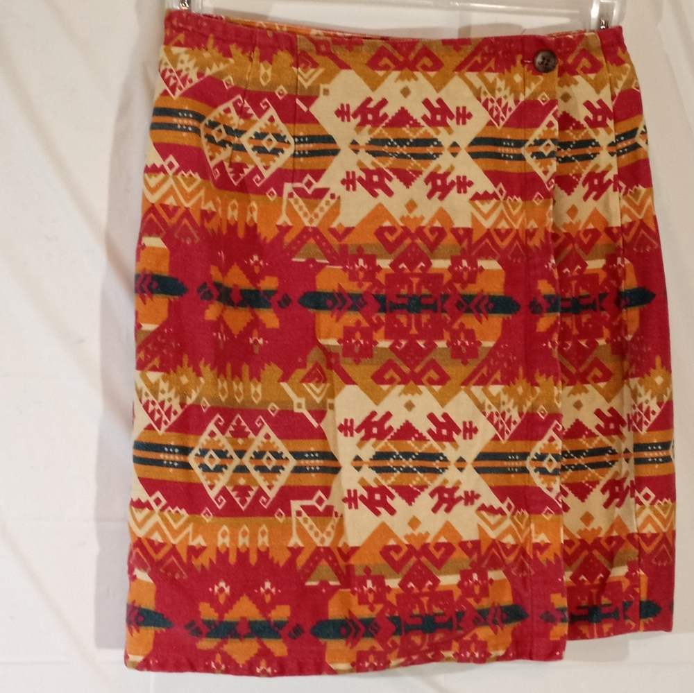 Vintage Cambridge Dry Goods Co. Southwestern Wrap Skirt Size 12